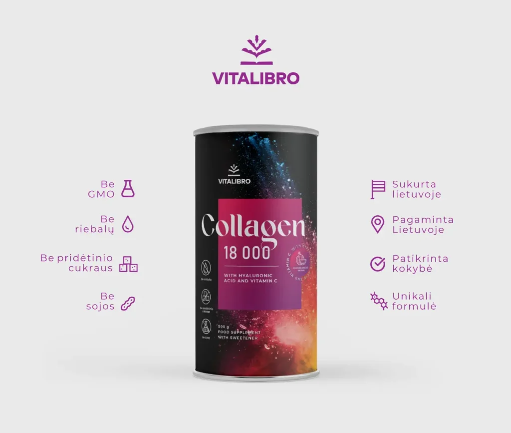 Hidrolizuotas kolagenas COLLAGEN 18 000, arbūzų skonio