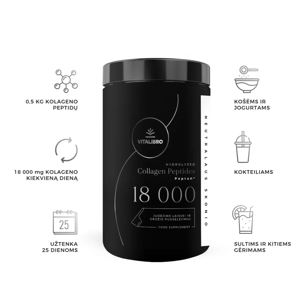 Hidrolizuotas kolagenas COLLAGEN 18 000, neutralaus skonio