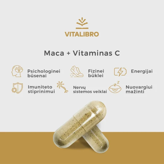 Adaptogenas MACA + Vitamin C