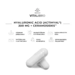 Hialurono rūgšties ir keramidų kompleksas odos drėgmei ir elastingumui