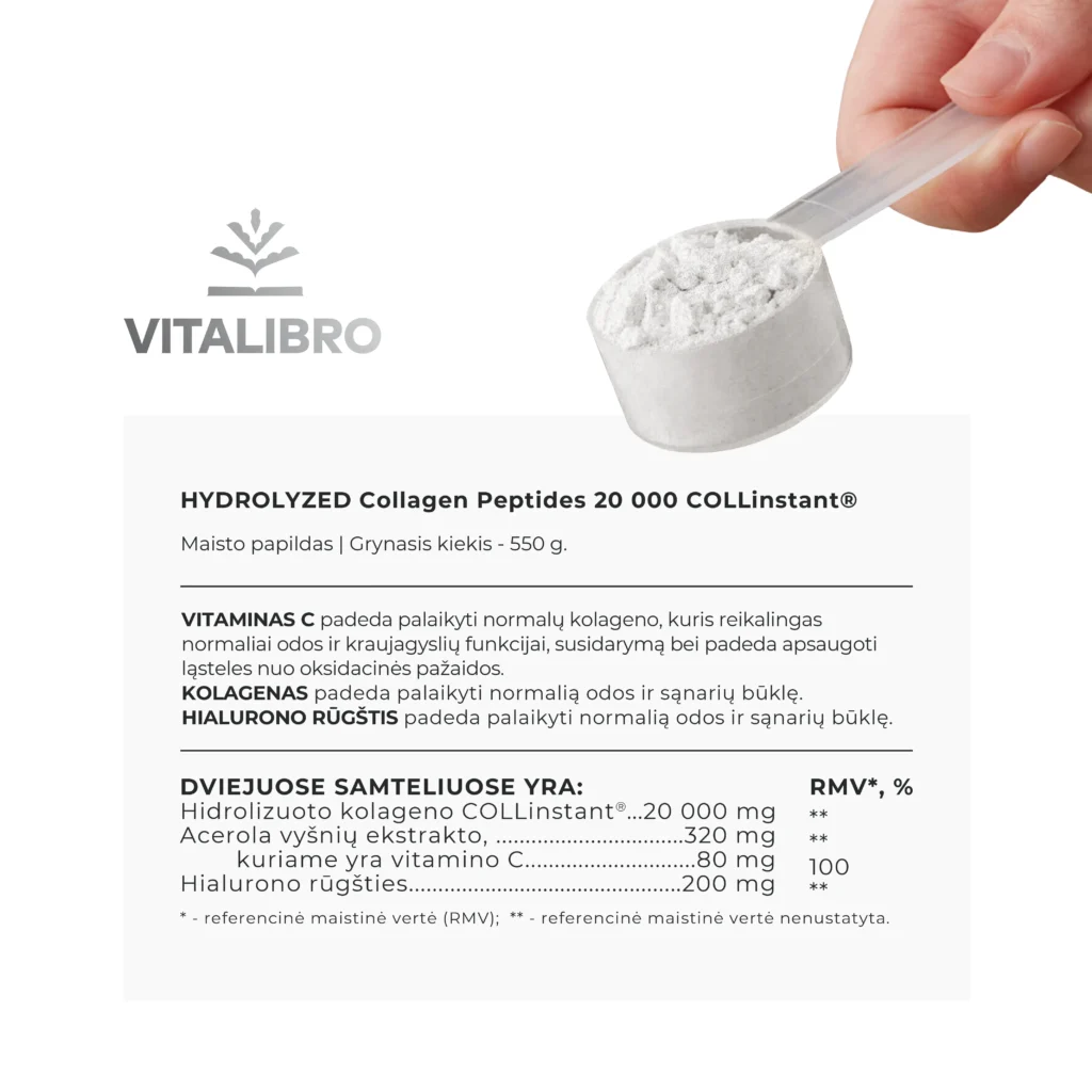 Hidrolizuotas kolagenas COLLAGEN 20 000, arbūzų skonio