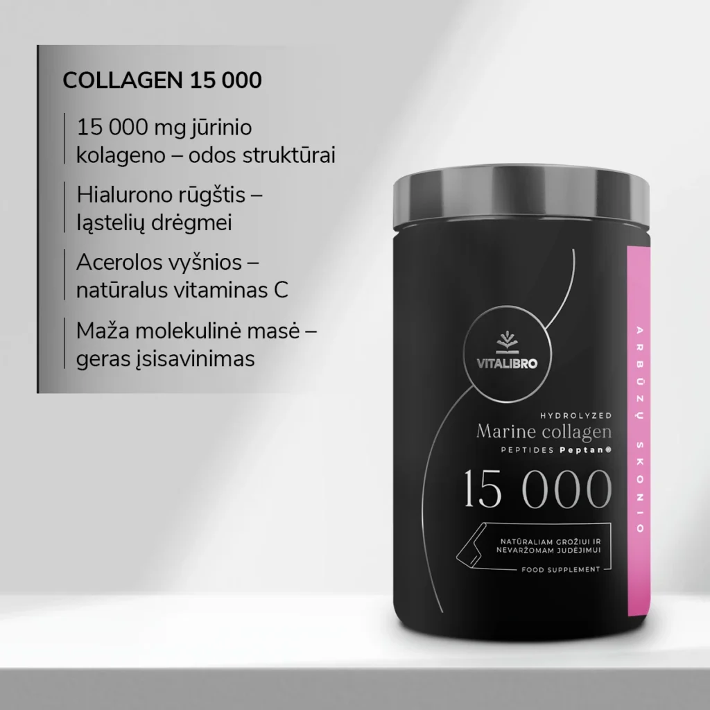 GROŽIO RINKINYS: veido serumas + COLLAGEN 15 000, arbūzinis