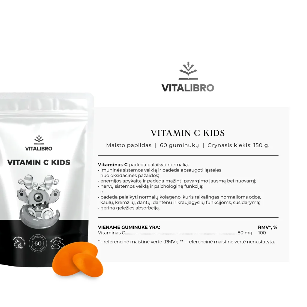 Vitamino C guminukai vaikams